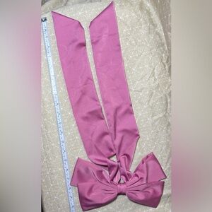 Pink Satin Bow Hair Clip